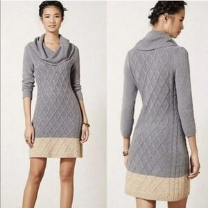 Anthropologie Sparrow sweater dress cowl grey M